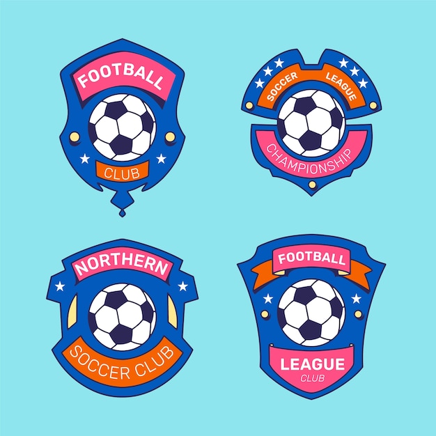 Gratis vector sjabloon voor sportclubetiketten