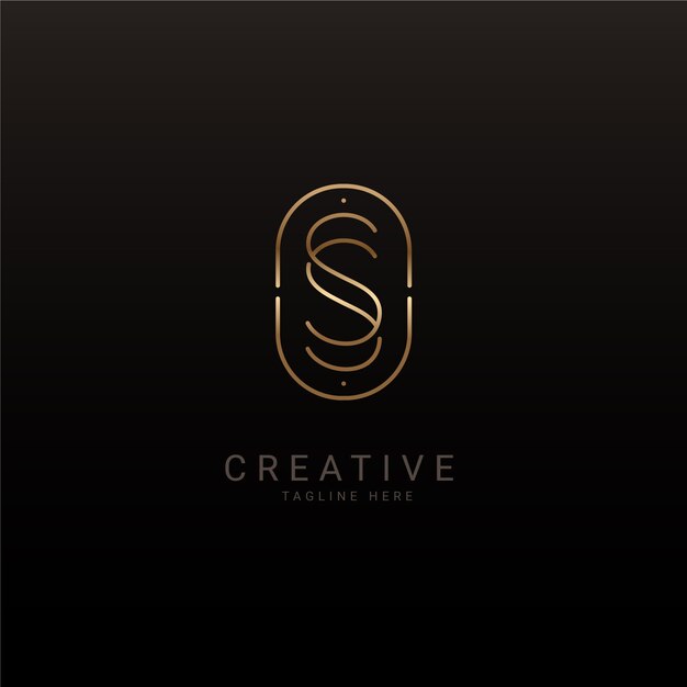 Sjabloon voor ss-logo met kleurovergang