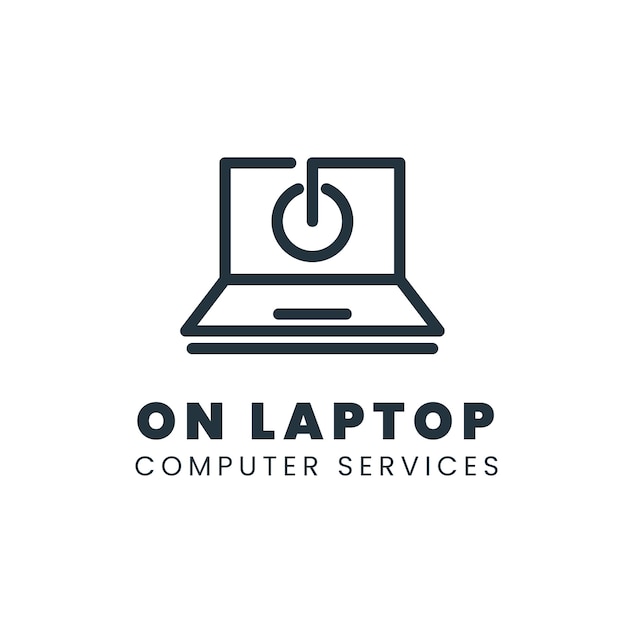 Gratis vector sjabloon voor technisch computerlogo