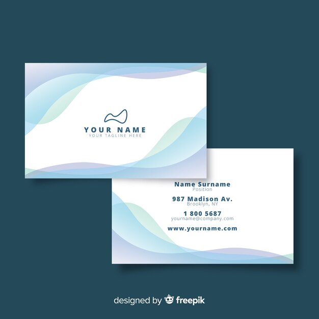 Sjabloon voor visitekaartjes met logo