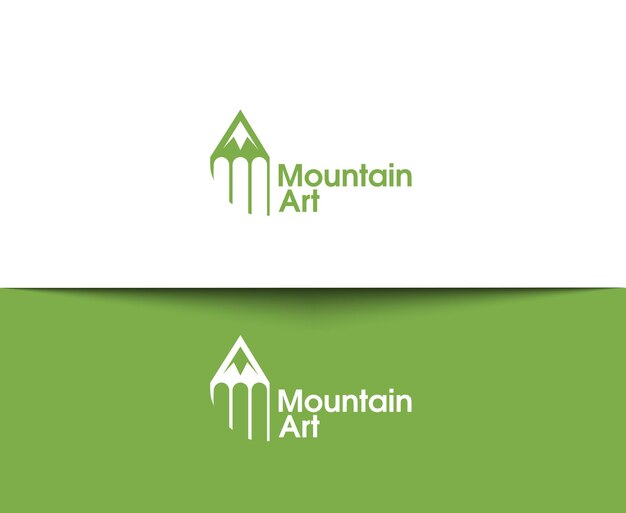Sjabloonontwerp voor bergkunst-logo