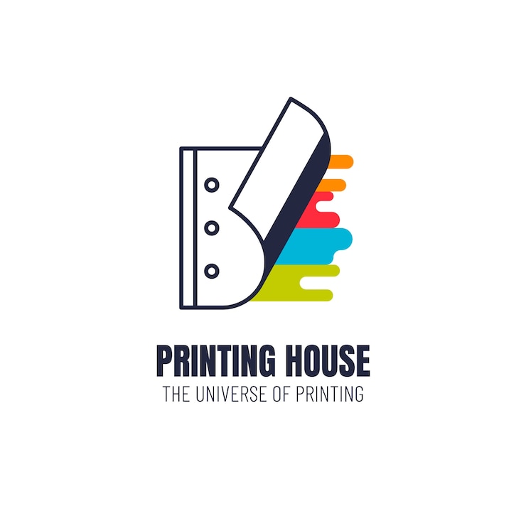Gratis Vector sjabloonontwerp voor huislogo afdrukken