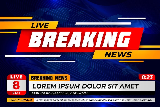 Sjabloonstijl live breaking news