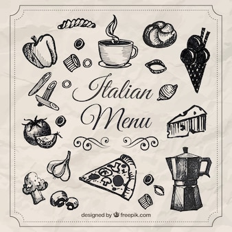 Sketches italiaans menu