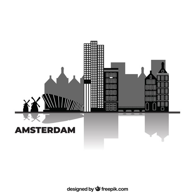 Skyline-ontwerp van amsterdam