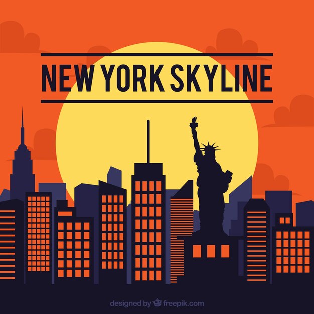 Skyline-ontwerp van New York