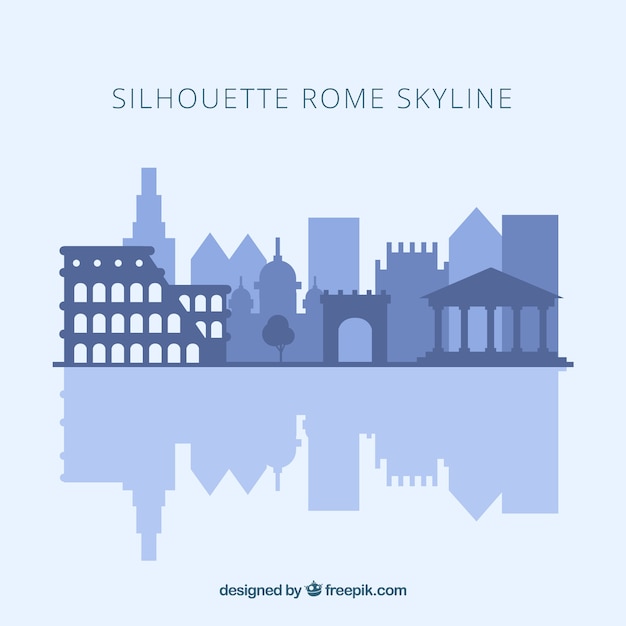 Skyline silhouet van rome