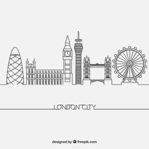 Gratis vector skyline van londen