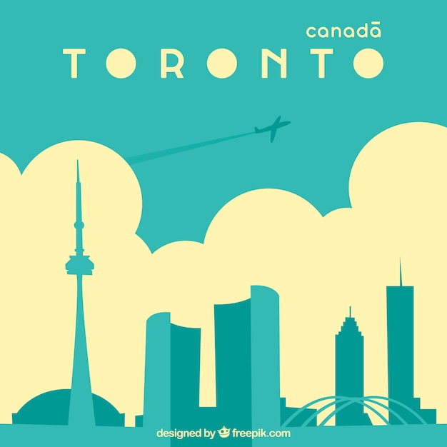 Gratis vector skyline van toronto