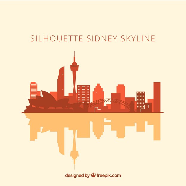 Skylinesilhouet van sidney