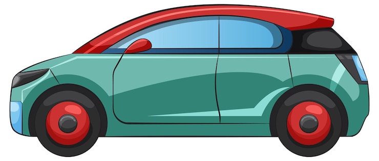 Gratis Vector slimme moderne elektrische auto illustratie