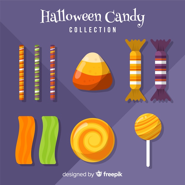 Smakelijke halloween-snoepjesinzameling