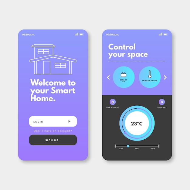 Smart home app-concept