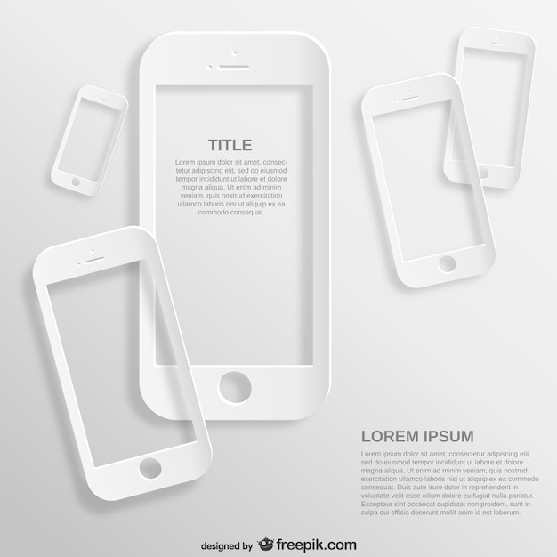 Gratis vector smartphone dekt template