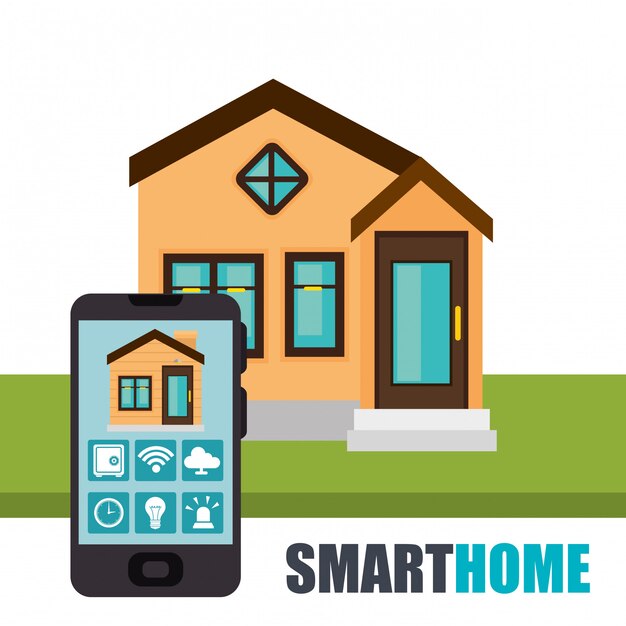 smartphone die smart home bestuurt