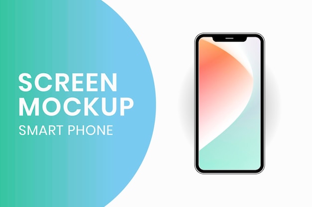 Smartphone scherm mockup, digitale apparaat vectorillustratie