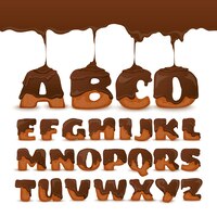 Smeltende chocolade alfabet cookies collectie poster