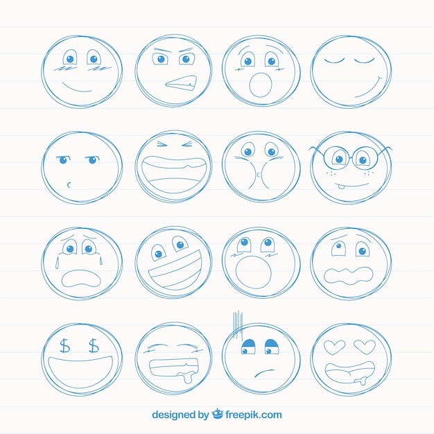 Smileys schetsen pakken