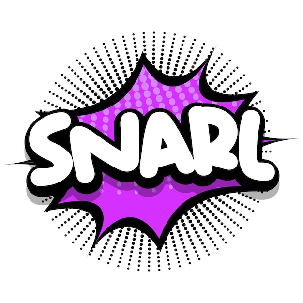 Gratis vector snarl comic book explosie zeepbel vectorillustratie