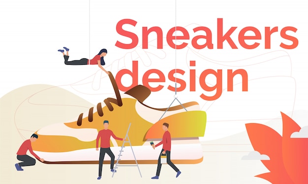 Sneakers ontwerpsjabloon folder