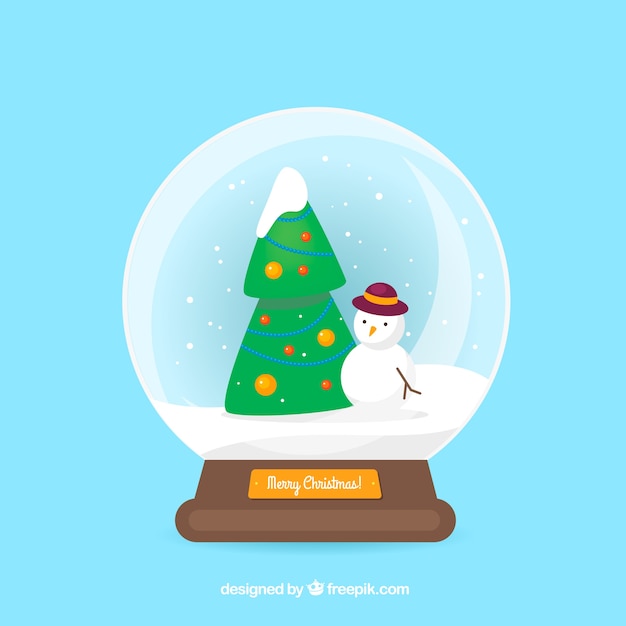 Gratis vector sneeuwbal achtergrond