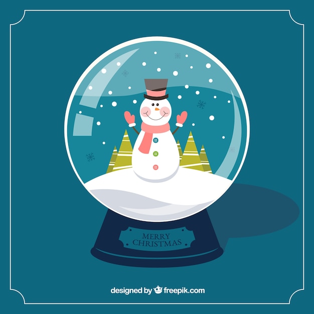 Gratis vector sneeuwbal achtergrond