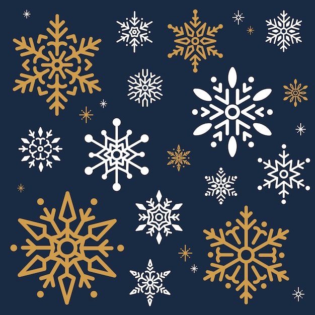 Sneeuwvlok Kerst ontwerp achtergrond vector