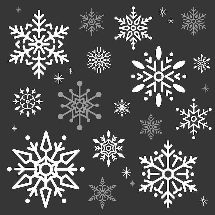 Gratis Vector sneeuwvlok kerst ontwerp achtergrond vector