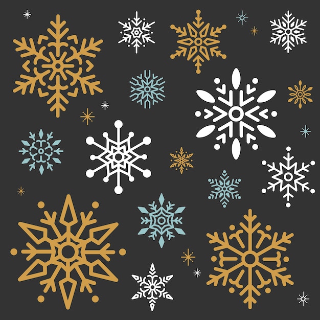 Sneeuwvlok Kerst ontwerp achtergrond vector