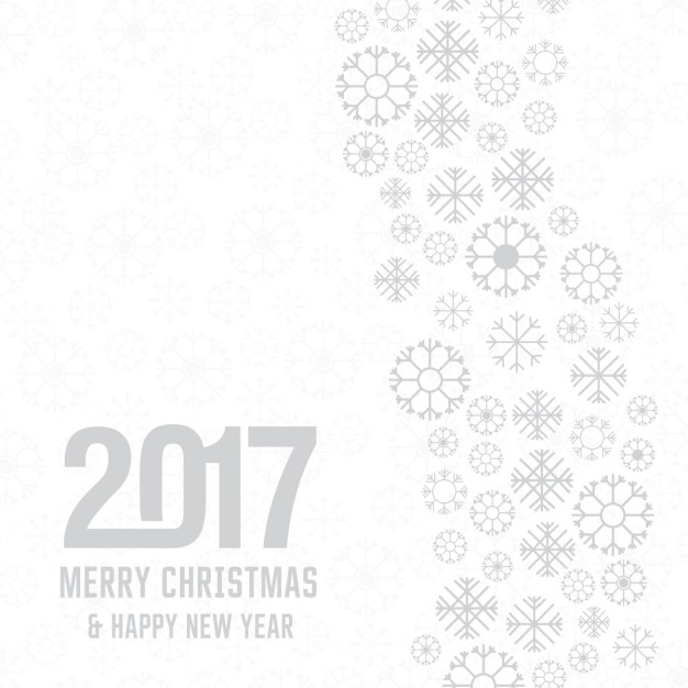Sneeuwvlok prettige kerstdagen 2017 en nieuwjaar letters op een witte achtergrond vakantie