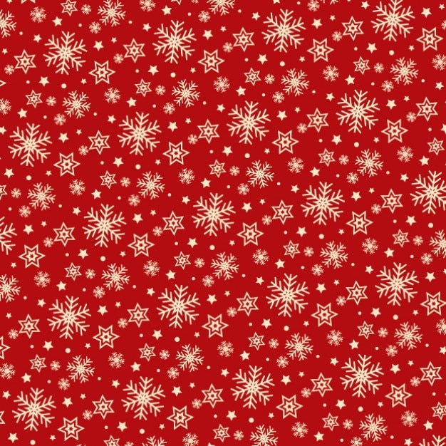 Sneeuwvlokken en sterren rood patroon