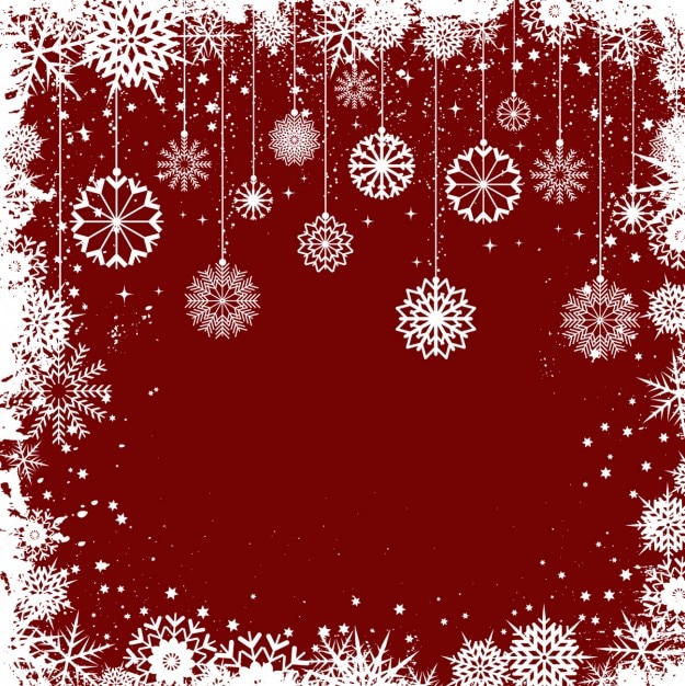 Gratis vector sneeuwvlokken kerst frame achtergrond