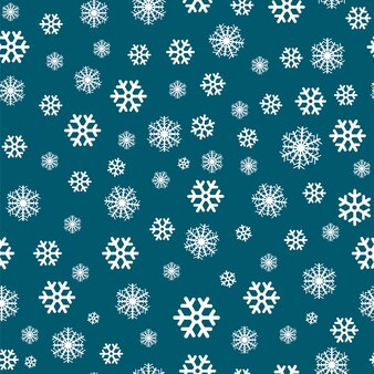 Sneeuwvlokken naadloze winter patroon kerst achtergrond vectorillustratie