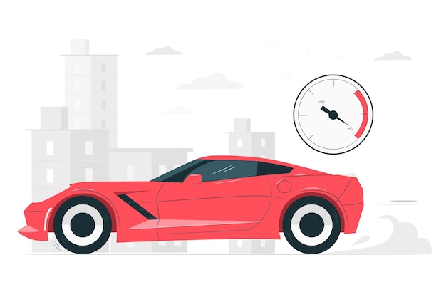 Snelle auto concept illustratie