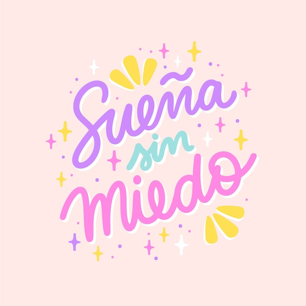 Gratis vector snoep pastelkleur belettering ontwerp