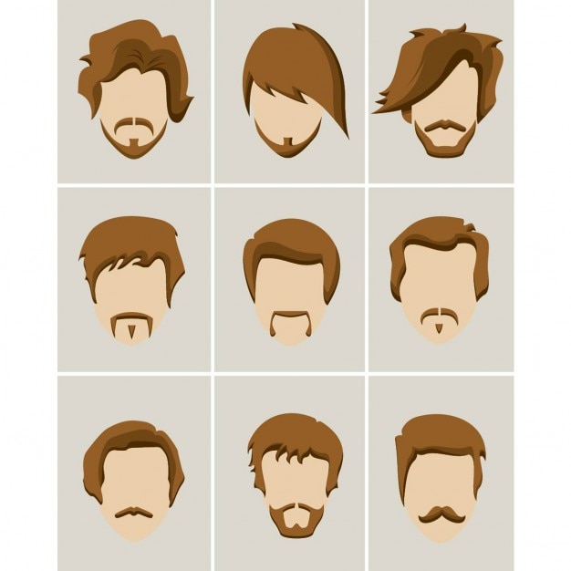 Gratis vector snor baard en haren