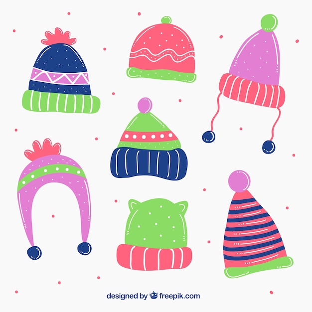 Gratis vector snow cap-collectie