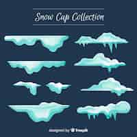 Gratis vector snow cap-collectie