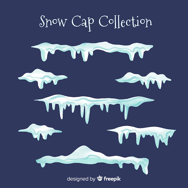 Gratis vector snow cap-collectie