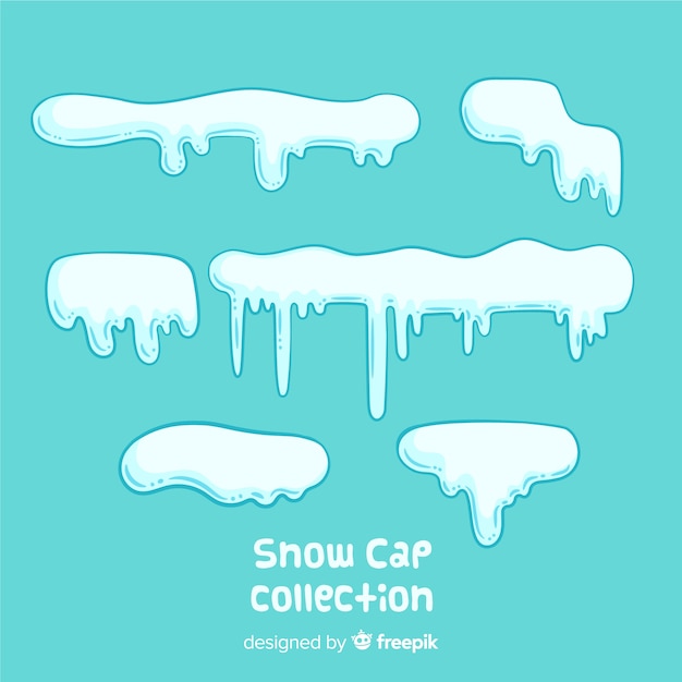 Gratis vector snow cap-collectie