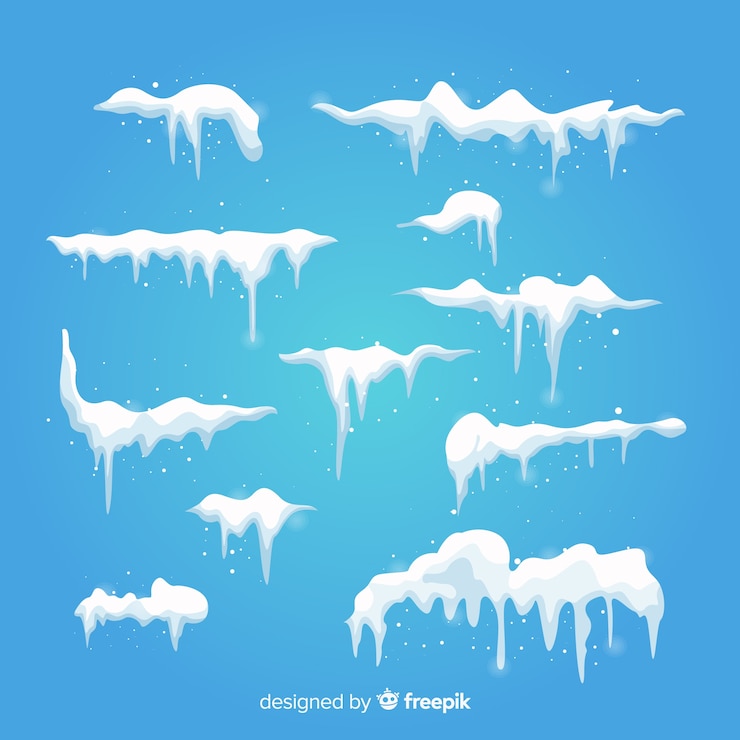 Gratis Vector snow cap-collectie