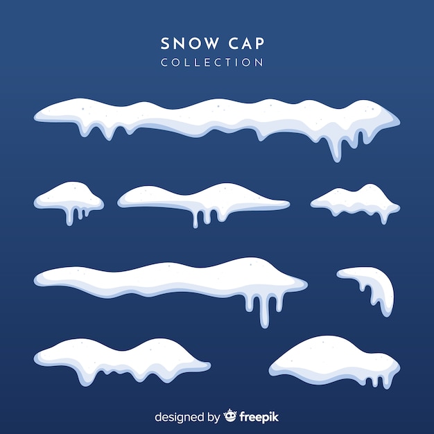 Gratis vector snow cap-collectie