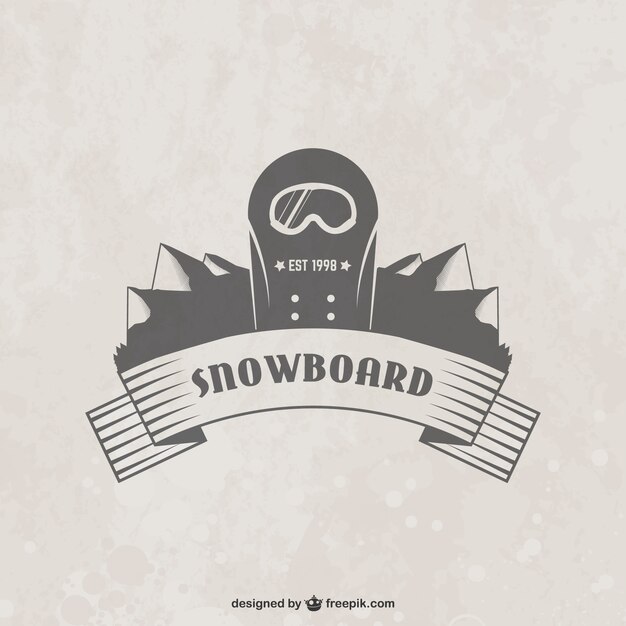 Snowboard badge