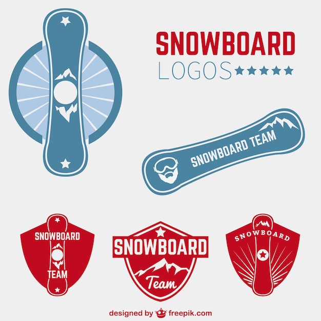 Gratis vector snowboard logos