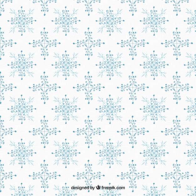 Gratis vector snowflakes patroon met bloemen