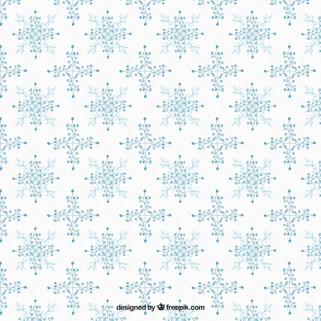 Snowflakes patroon met bloemen