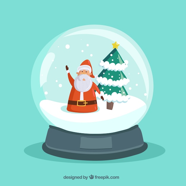 Gratis vector snowglobe achtergrond