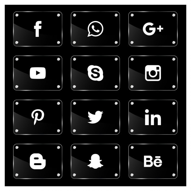 Gratis vector social media iconen