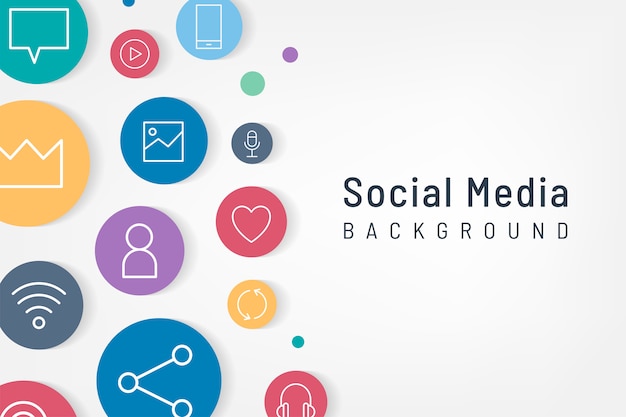 Gratis vector social media iconen