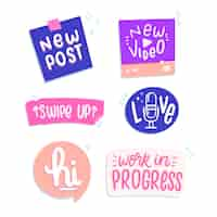 Gratis vector social media jargon bubbels pack